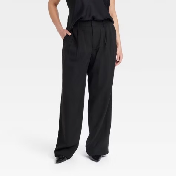 A New Day High-Rise Straight Trousers Black NWT - Picture 1 of 4